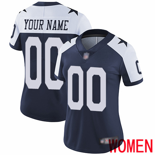 Limited Navy Blue Women Alternate Jersey NFL Customized Football Dallas Cowboys Vapor Untouchable Throwback